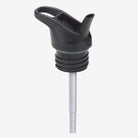 Black and gray spout on a white background