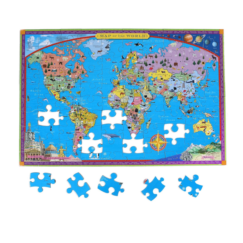 100 Piece Puzzle - World Map by Eeboo