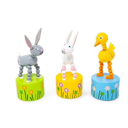 Bunny and Duck Push Puppet (1 Unit Assorted) by Jack Rabbit Creations