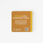 Book cover with text 'let's go play basketball, baby!' on a white background