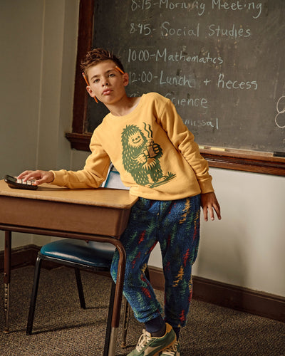 Happy Bigfoot Revel Crewneck Sweatshirt by Appaman