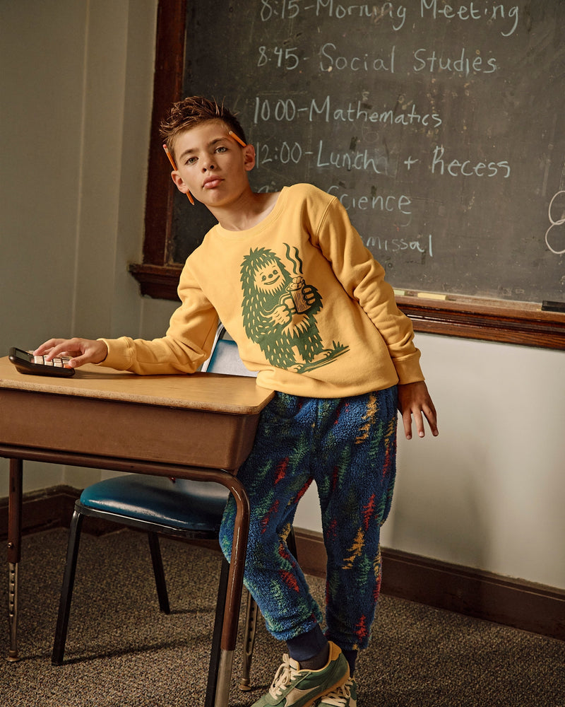 Happy Bigfoot Revel Crewneck Sweatshirt by Appaman