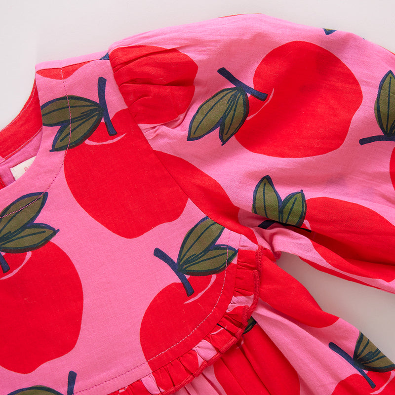 Rowan Dress - Pink Apples by Pink Chicken