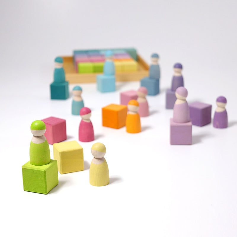 Pastel Mosaic Wooden Blocks by Grimm&