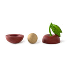 Three small ceramic items on a white background