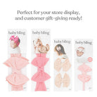 Babybling hair accessories packaging on a white background with text.