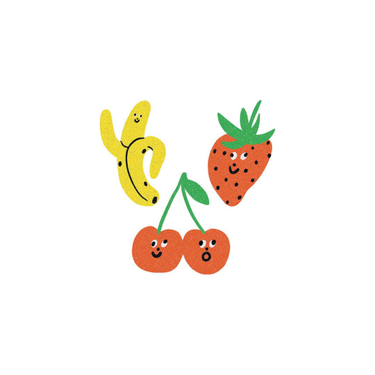 Glitter Fruit Faces Tattoos - Set of 2 by Tattly