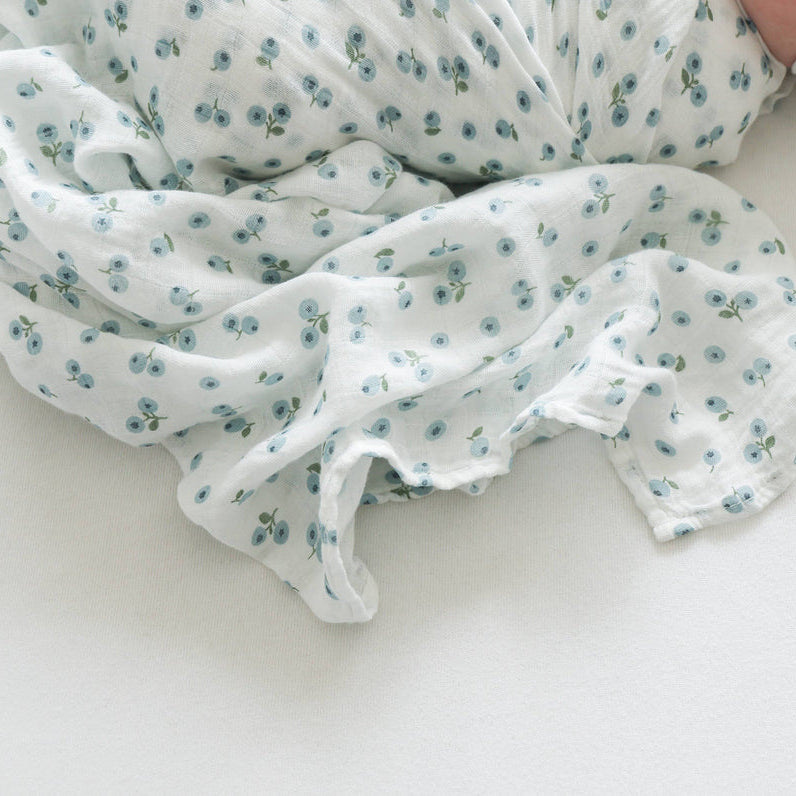 Floral-patterned fabric on a white background