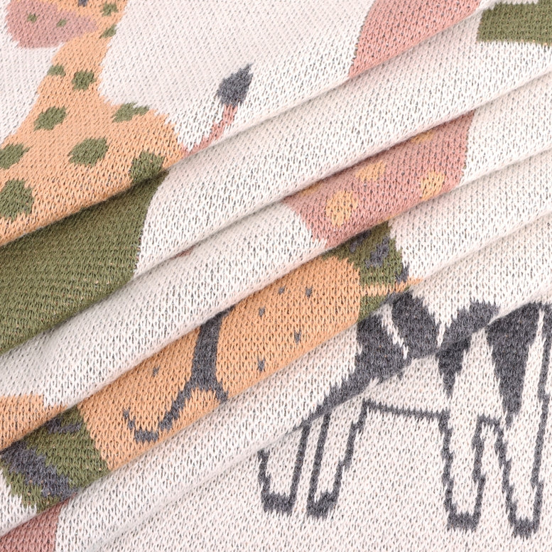 Close-up of fabric swatches with different patterns and colors.