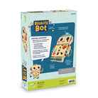 Blinkity Bot toy packaging with colorful robot illustration on a light blue background