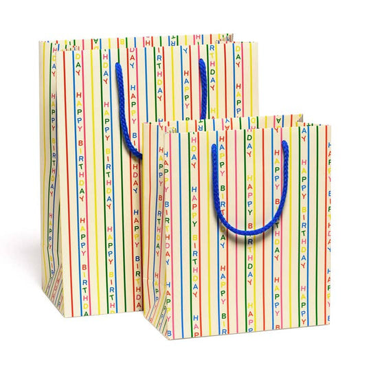 Birthday Stripes Gift Bag by Red Cap Cards