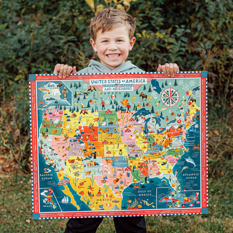 48 Piece Giant Puzzle - USA Map by Eeboo