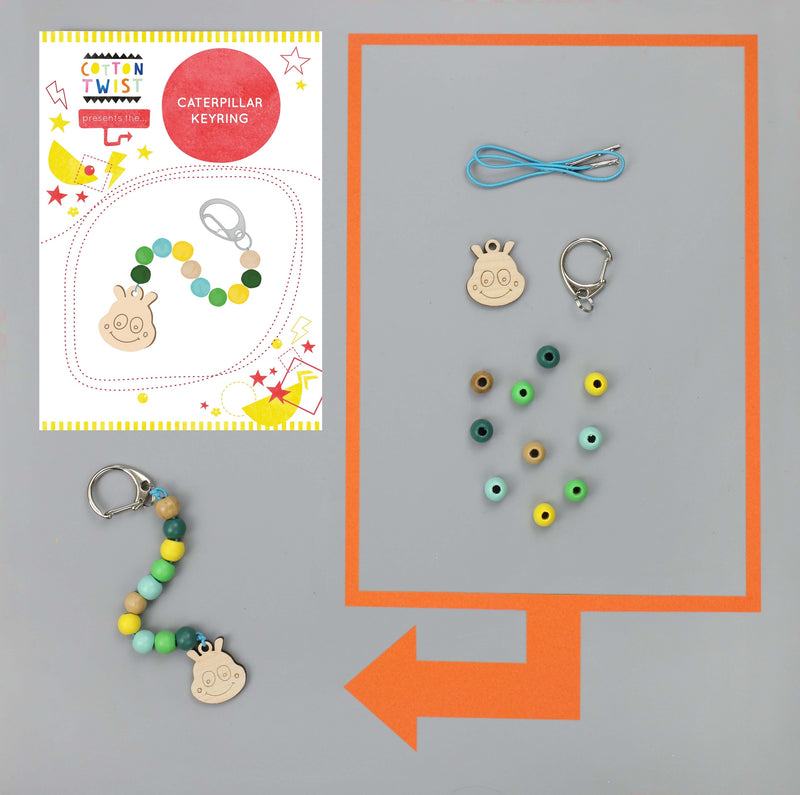 Make Your Own Caterpillar Keyring Kit by Cotton Twist
