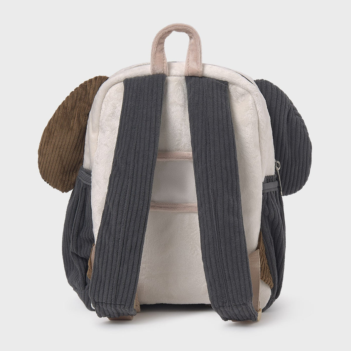 Backpack with animal ears on a light gray background