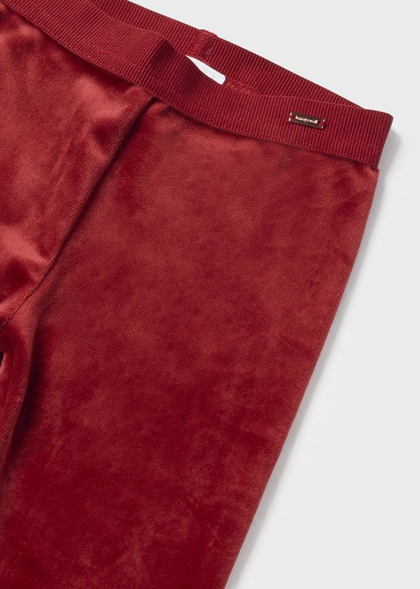 Baby Velvet Leggings - Cherry by Mayoral