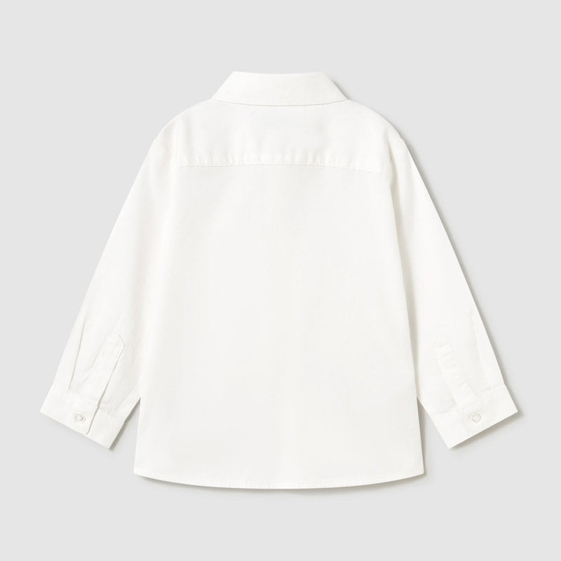 Baby Button Up Shirt - White by Mayoral