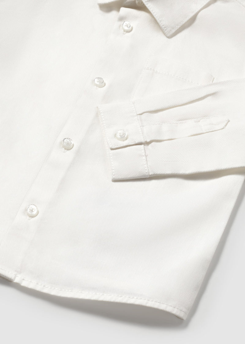 Baby Button Up Shirt - White by Mayoral