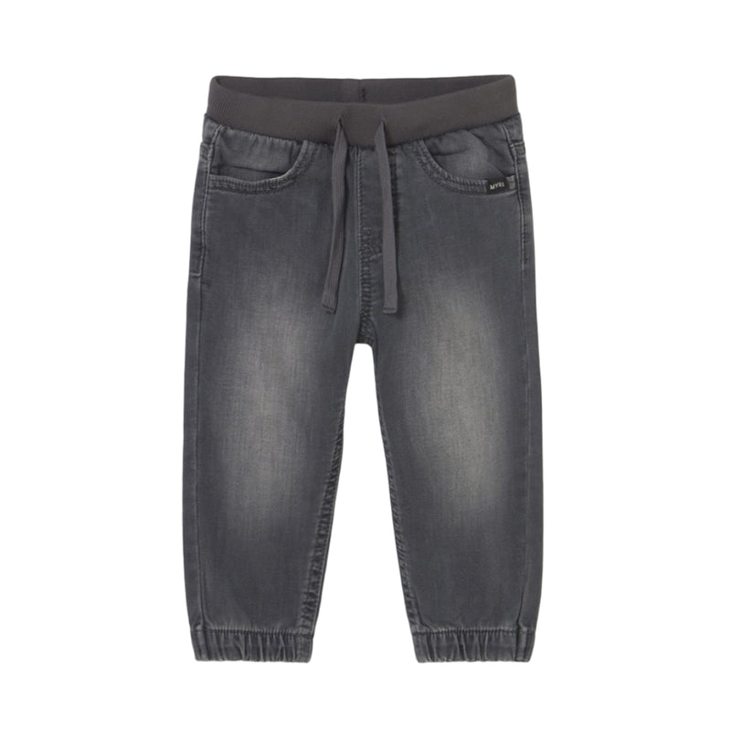Baby Denim Jogger Pants - Dark Grey by Mayoral