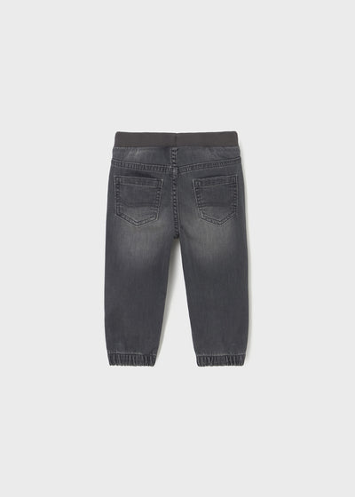 Baby Denim Jogger Pants - Dark Grey by Mayoral