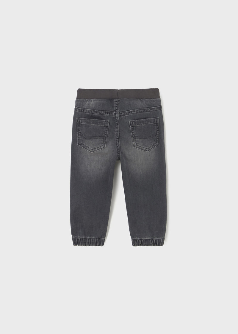 Baby Denim Jogger Pants - Dark Grey by Mayoral