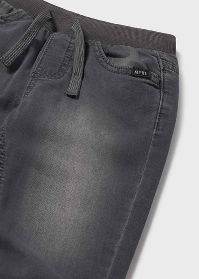 Baby Denim Jogger Pants - Dark Grey by Mayoral