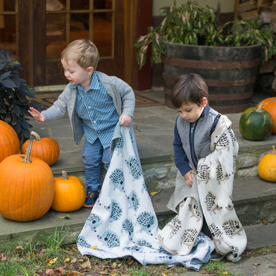 Baby Cotton Knit Blanket - Hedgehog (Beige)  by In2Green