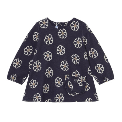 Baby Knit Dress - Navy Flowers by Mayoral - FINAL SALE