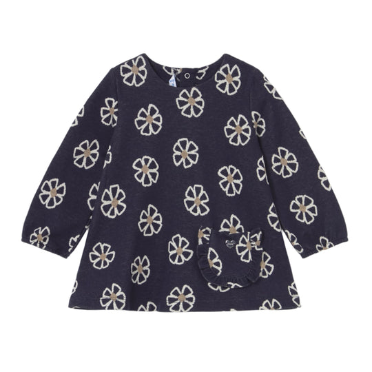 Baby Knit Dress - Navy Flowers by Mayoral - FINAL SALE