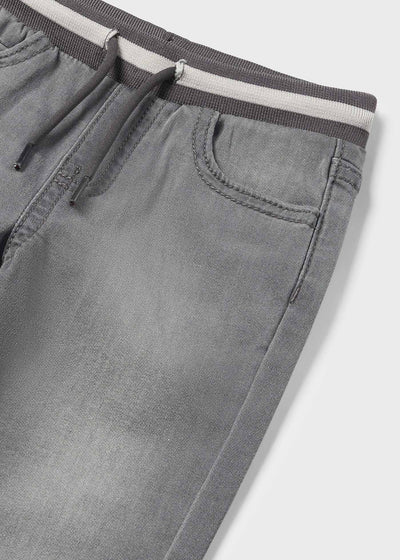 Baby Soft Denim Joggers - Light Grey by Mayoral