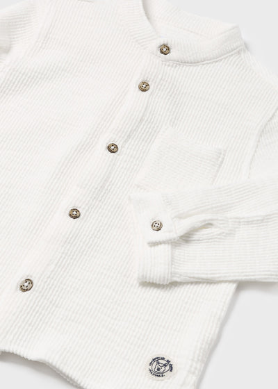 Baby Ribbed Button Up - Cream by Mayoral