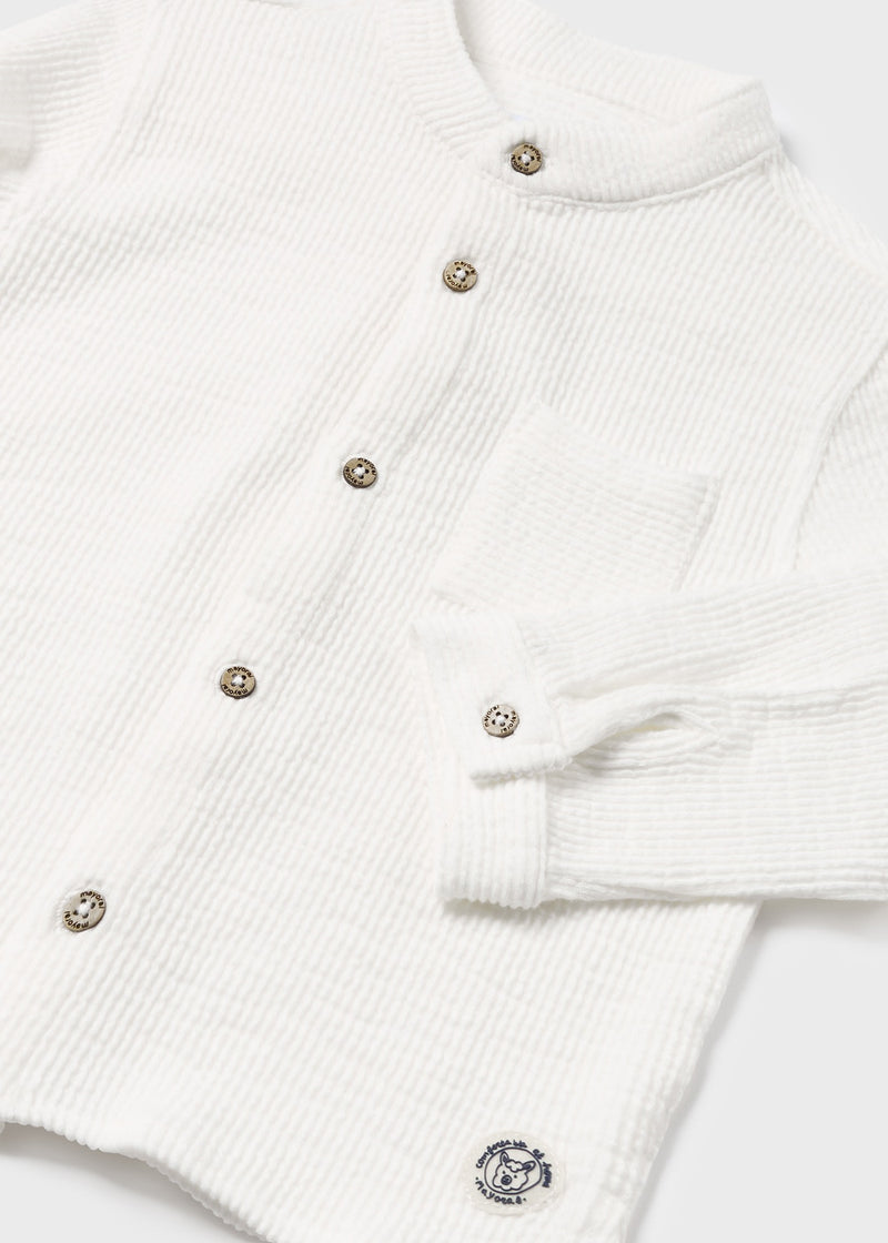 Baby Ribbed Button Up - Cream by Mayoral