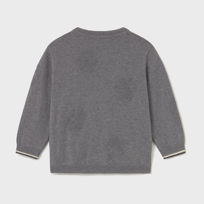 Baby Embossed Sweater - Graphite Heather by Mayoral