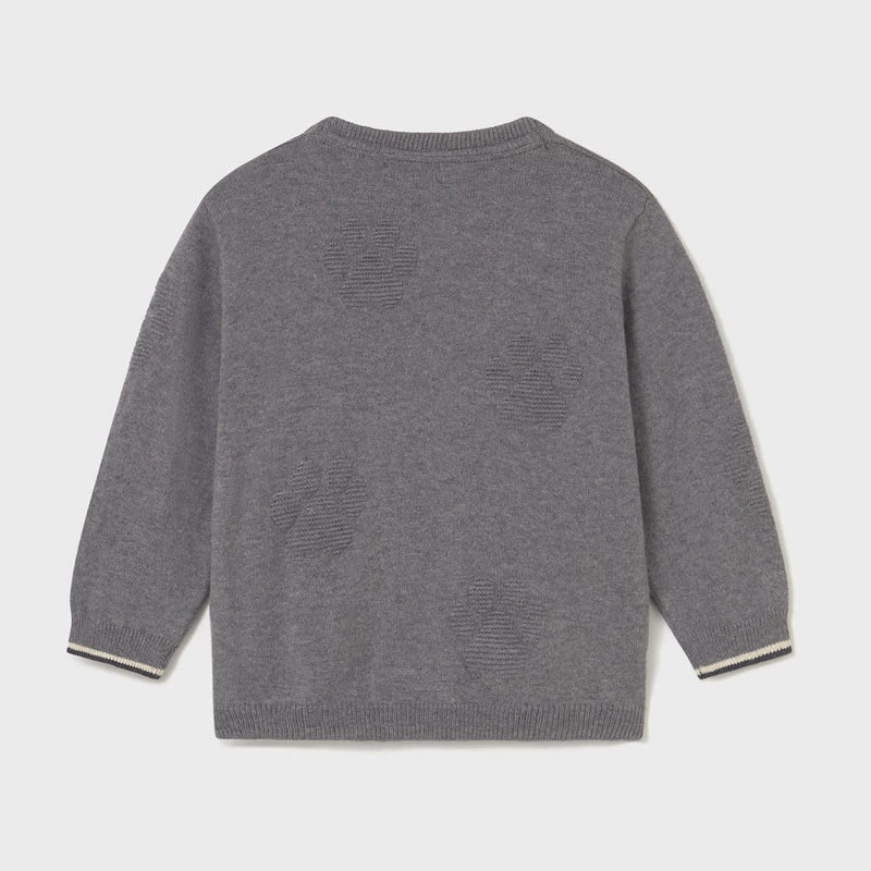 Baby Embossed Sweater - Graphite Heather by Mayoral
