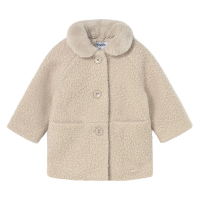 Baby Shearling Coat - Sand by Mayoral - FINAL SALE