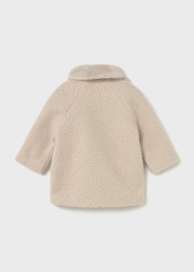 Baby Shearling Coat - Sand by Mayoral - FINAL SALE