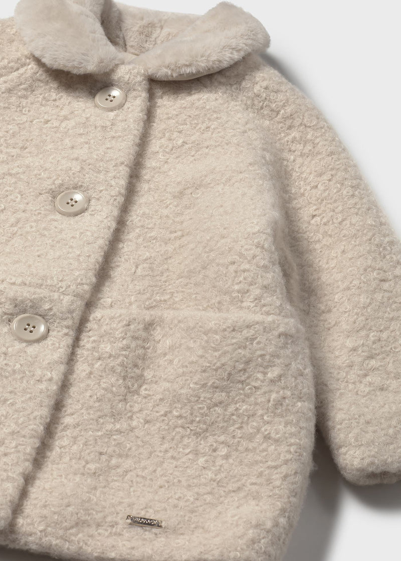 Baby Shearling Coat - Sand by Mayoral - FINAL SALE