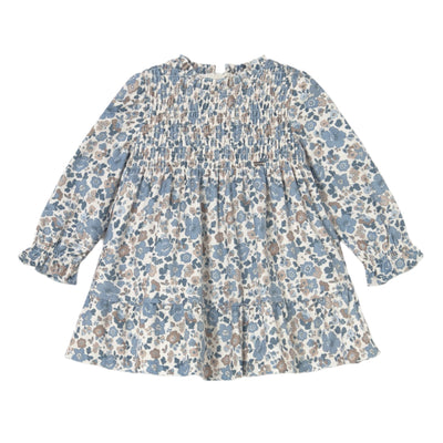 Baby Ruffled Velvet Dress - Bluebell by Mayoral - FINAL SALE