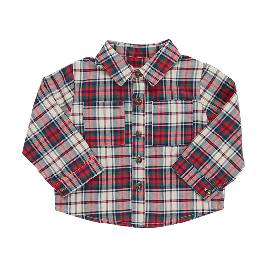 Boys Jack Shirt - Holly Tartan by Pink Chicken - FINAL SALE
