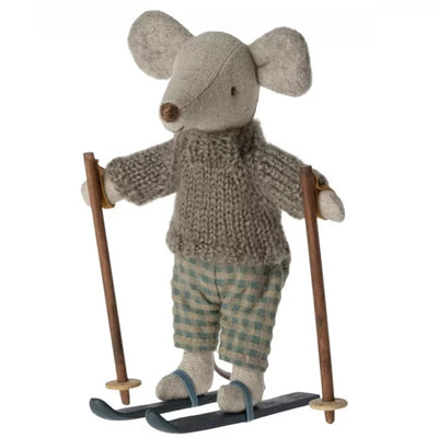 Winter Mouse with Ski Set, Big Brother by Maileg