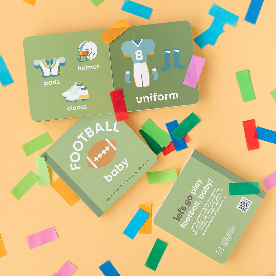 Educational children's cards about football on a colorful background