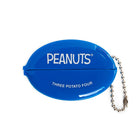 Blue container with 'Peanuts' branding and a chain on a white background