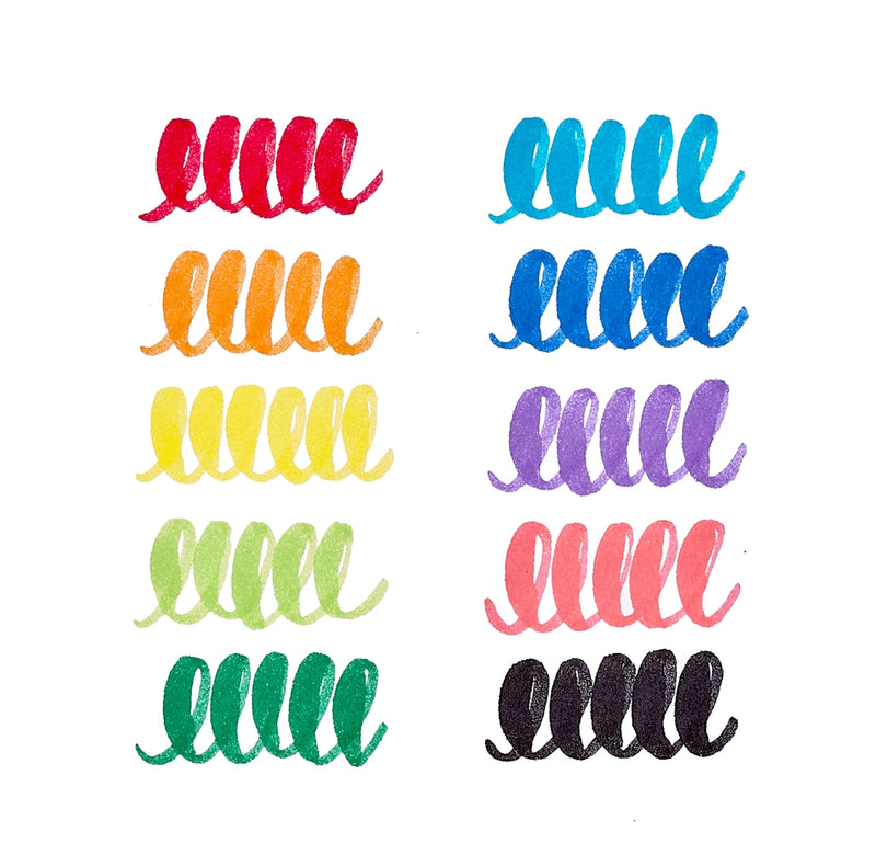 Big Bright Brush Markers - Set of 10 by OOLY