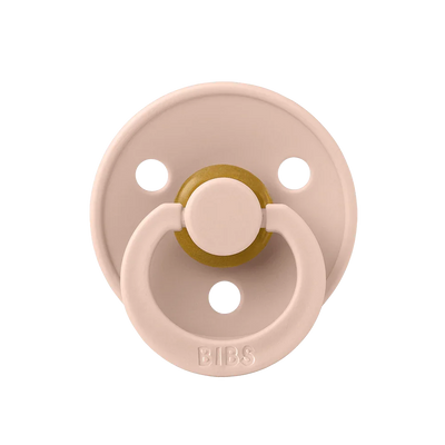 Bibs Original Pacifier Round Latex Nipple - Blush