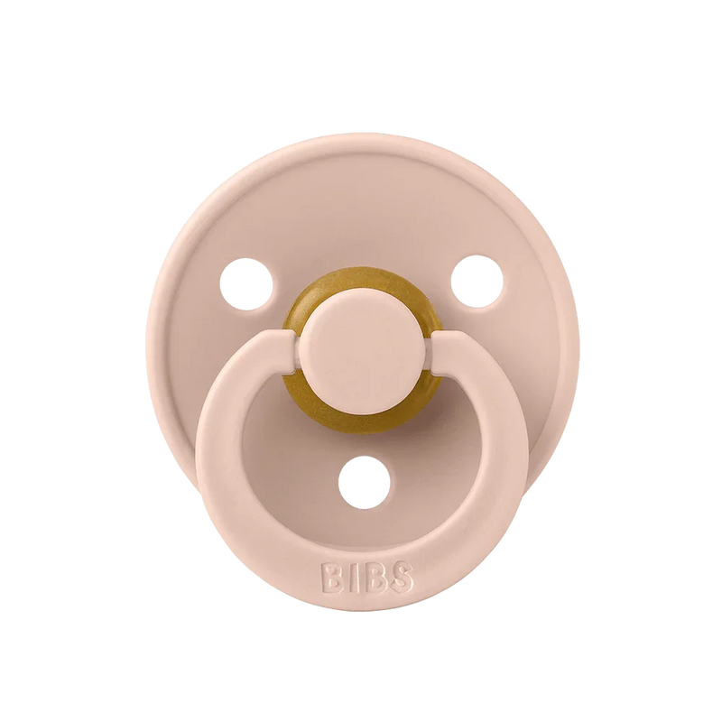 Bibs Original Pacifier Round Latex Nipple - Blush