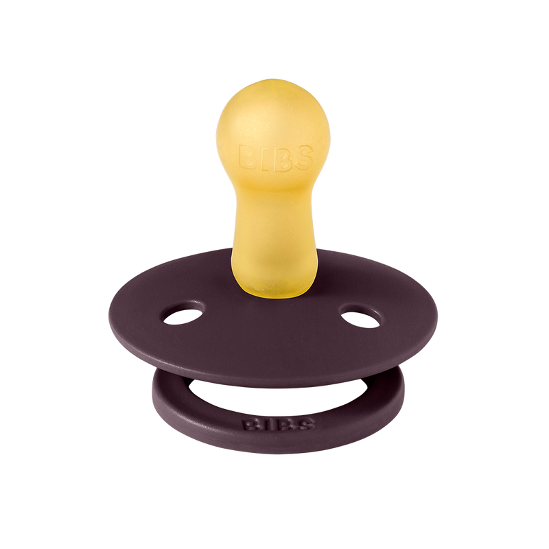 Bibs Colour Pacifier 2 Pack - Holiday Bows Ivory/Plum