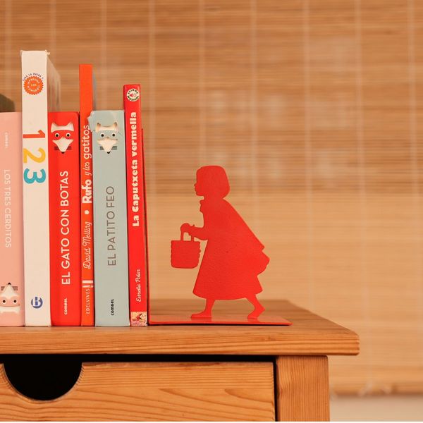 Single Metal Bookend - Little Red by Balvi