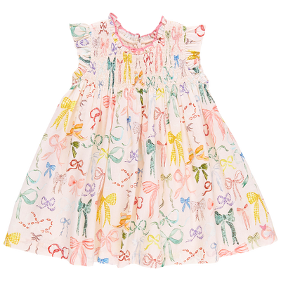 Stevie Dress - Watercolor Bows by Pink Chicken