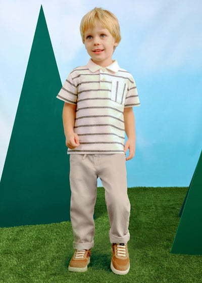 Linen Pants with Drawstring - Biscuit by Mayoral