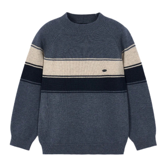 Stripes Knit Jumper - Steel by Mayoral - FINAL SALE