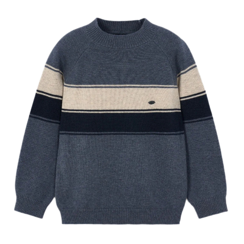 Stripes Knit Jumper - Steel by Mayoral - FINAL SALE